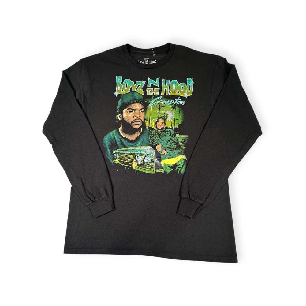 Mad Engine T-Shirt Mens M Black Boyz N The Hood Graphic Cotton Workwear
